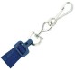 Navy blue woven breakaway lanyard, 10mm width with metal dog clip